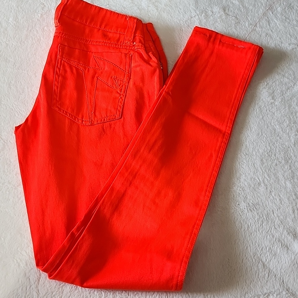 Tripp NYC Women's Black and Orange Trousers Neon
